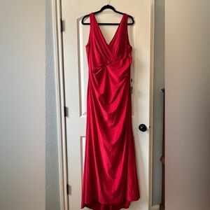 La Femme Curve Vibrant Red Dress